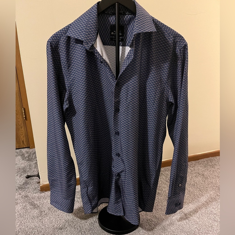 Ben Sherman Blue Patterned Casual Shirt